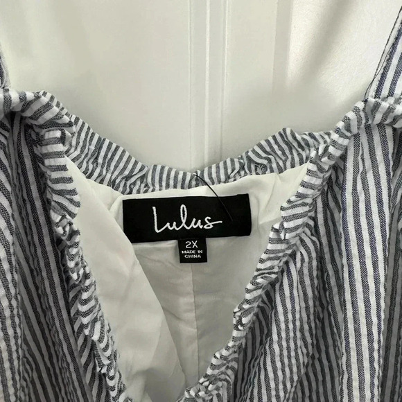 2X - Lulu’s Seersucker Dress.  New with tags! - Picture 4 of 5